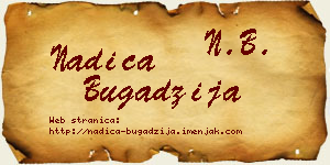 Nadica Bugadžija vizit kartica
